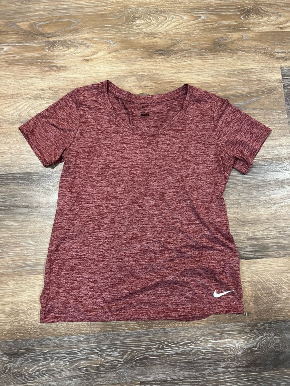 Nike Women's Maroon Heather Short-Sleeve Tee